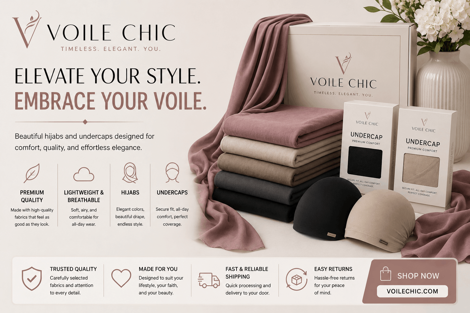 Elevate Your Modesty: The Ultimate Voile Chic Premium Hijab & Undercap Guide