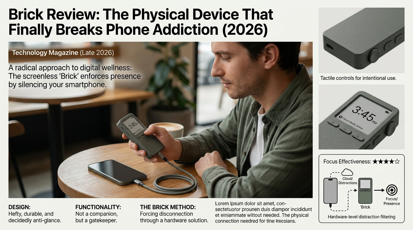 Brick Review 2026: The Physical Device That Stops Phone Addiction