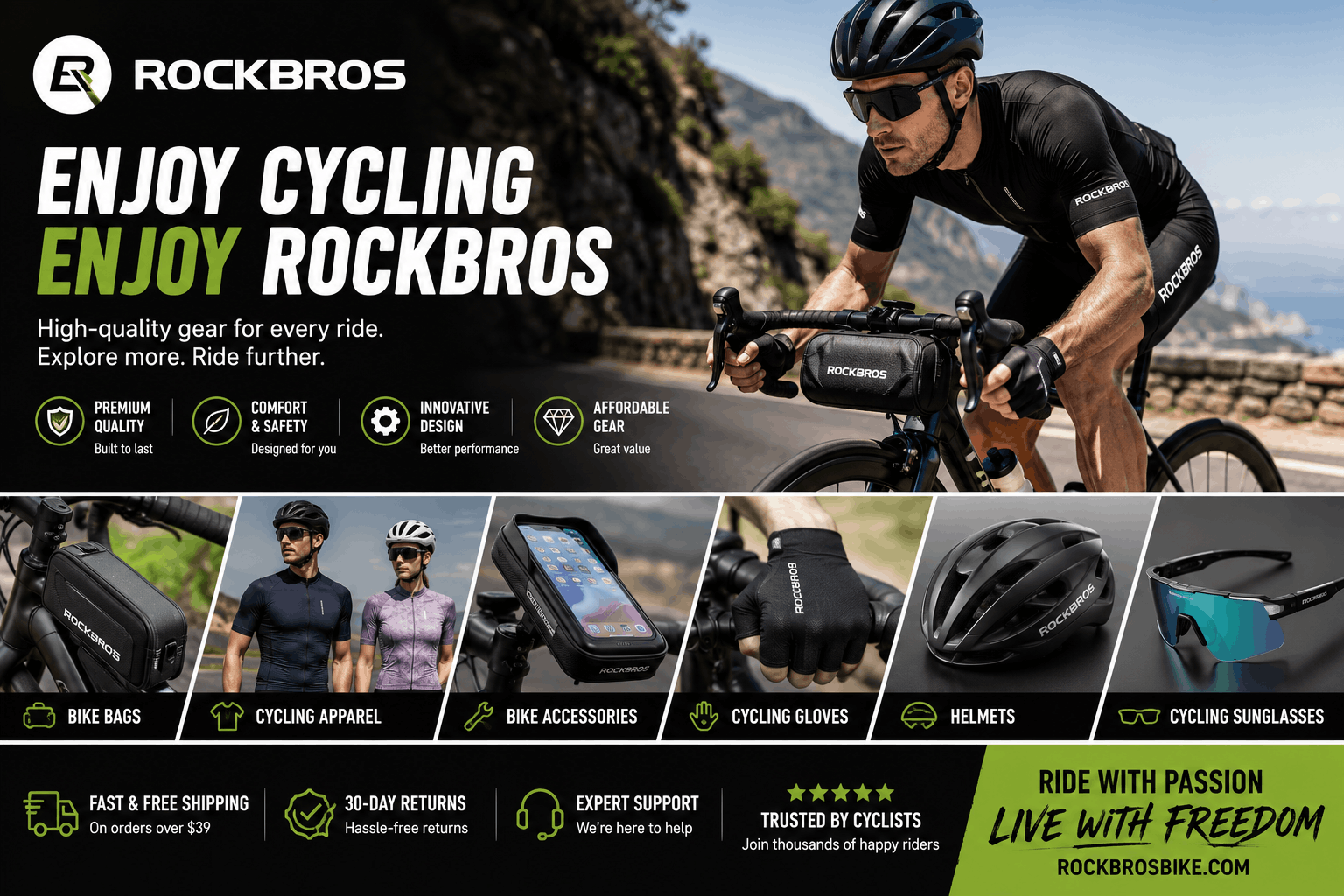 Meistern Sie jede Fahrt: Der ultimative Leitfaden für Premium-Fahrradzubehör und Radsportausrüstung von ROCKBROS