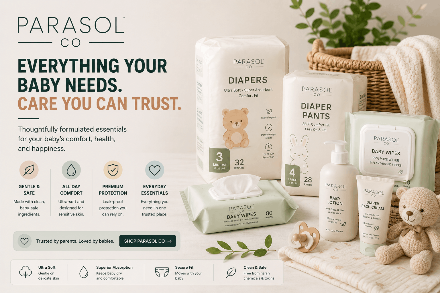 Pure Comfort for Baby: The Ultimate Parasol Co Eco-Friendly Diaper Guide